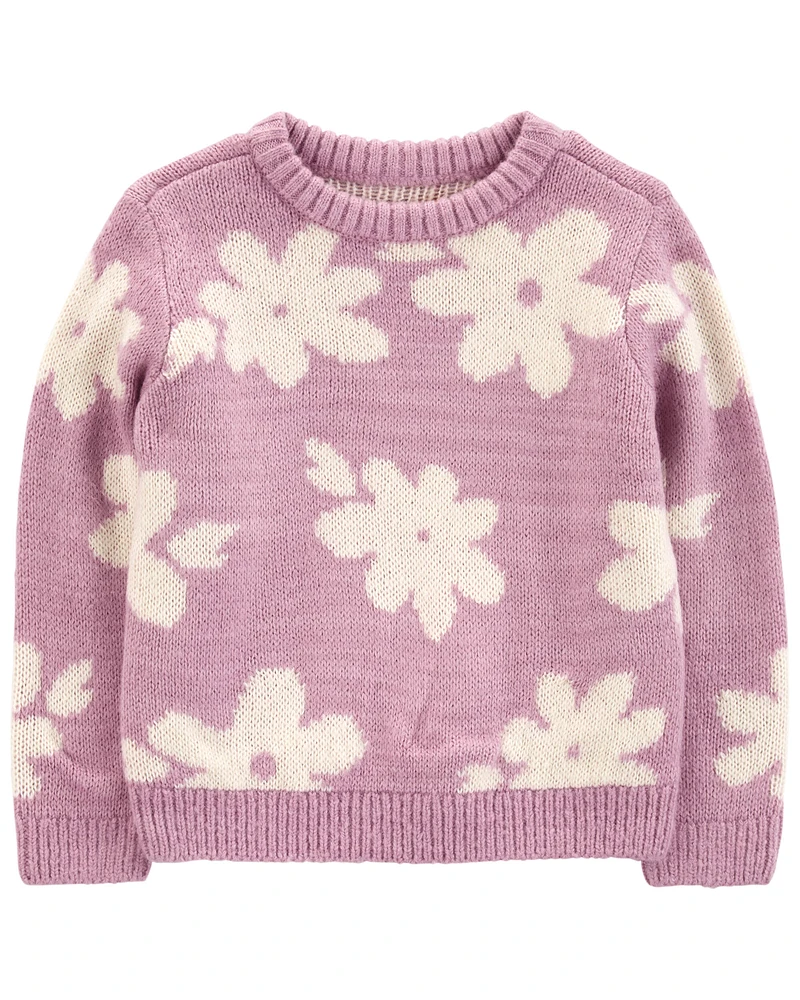 Baby Floral Mohair-Like Sweatshirt