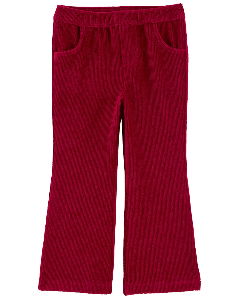 Toddler Pull-On Velour Flare Pants