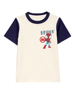 Toddler Marvel™ Spider-Man Short-Sleeve Graphic Tee - Cream