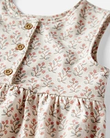 Toddler Organic Cotton Floral-Print Dress