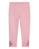 Toddler Lace Detail Ribbed Leggings