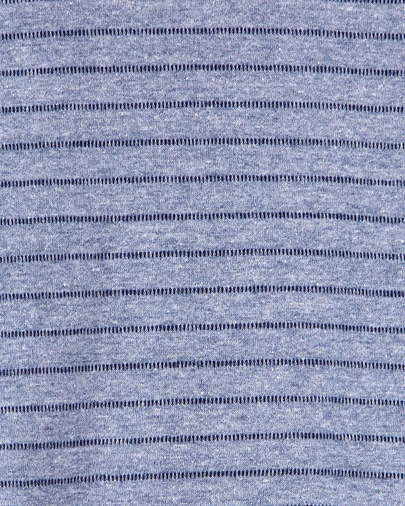 Baby Striped Short-Sleeve Bodysuit - Navy