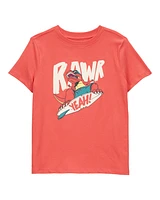 Kid Dinosaur Skateboard Graphic Tee