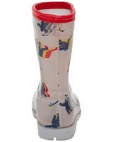 Toddler Hockey Print Rain Boots