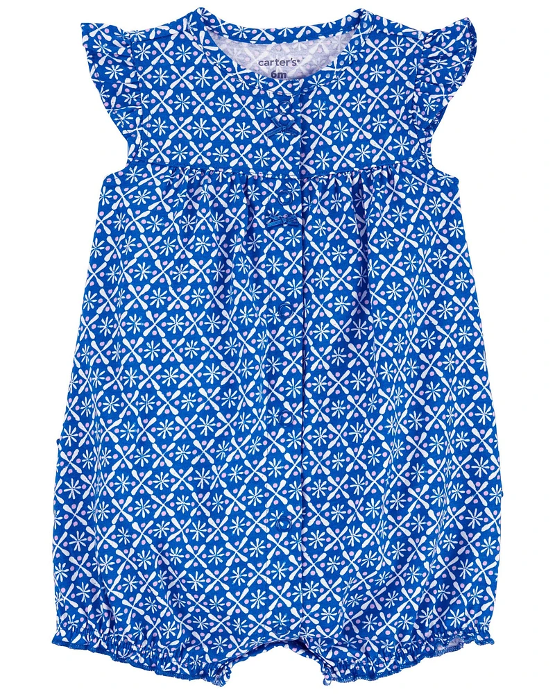 Baby Geo Print Snap-Up Romper