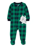 Toddler 1-Piece Abominable Snowman Fleece Footie Pyjamas