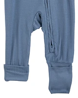 Baby Solid 2-Way Zip PurelySoft Convertible Foot Sleeper Pyjamas