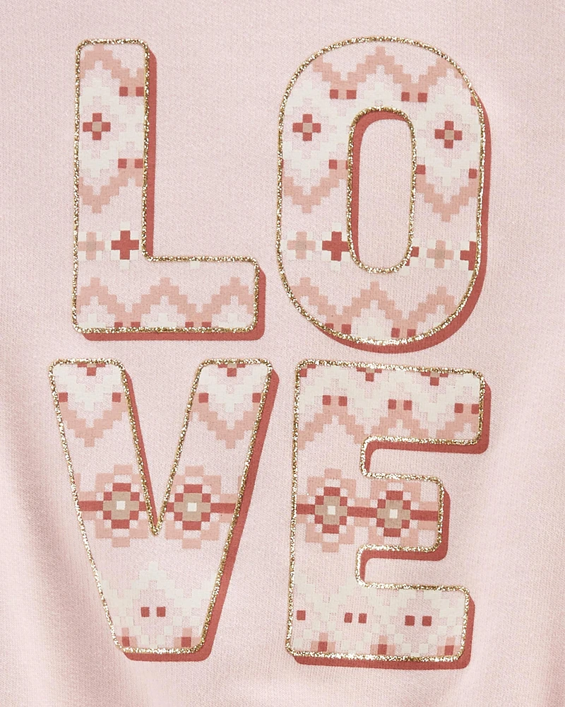 Infant "LOVE" Graphic Crewneck