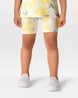 Toddler Lemon Print Bike Shorts