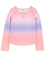 Kid Ribbed Ombre Long-Sleeve Top