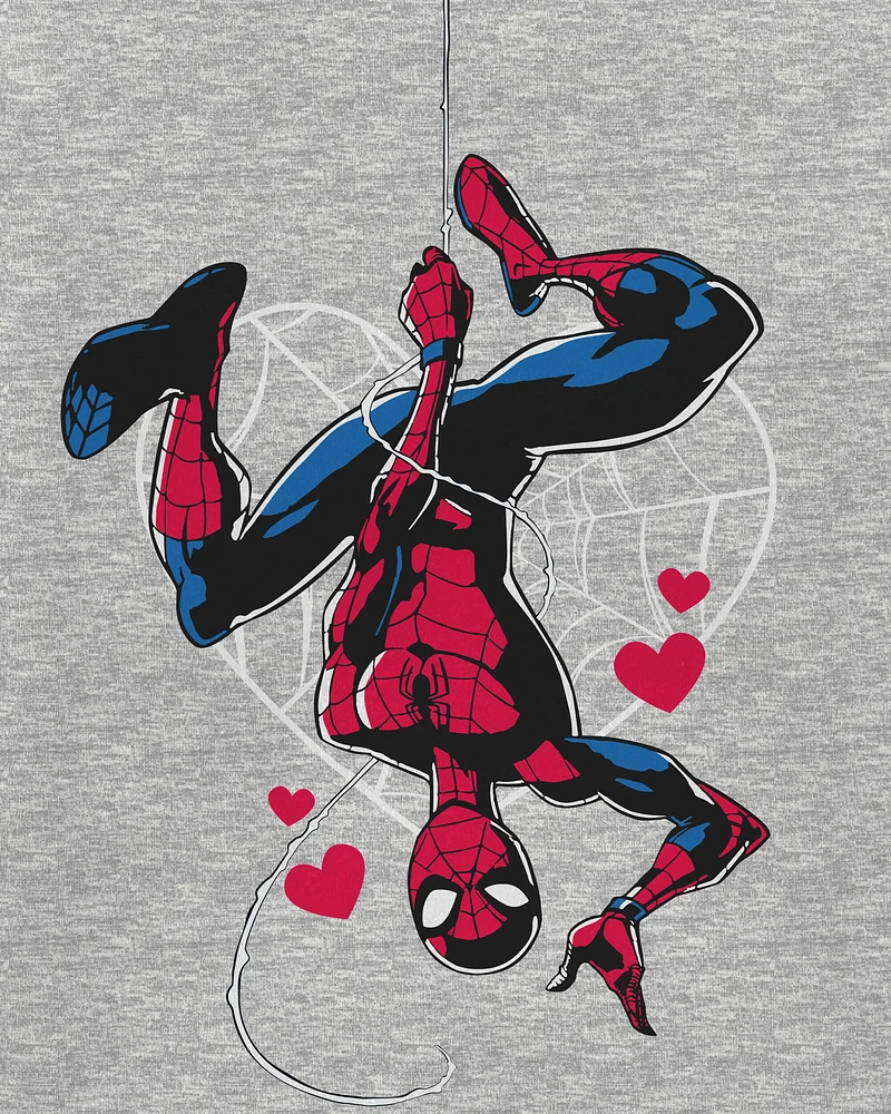 Kid Spider-Man Valentine's Day Tee - Grey