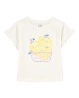 Baby Short-Sleeve Lemon Fashion Top - Ivory