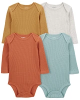 Baby 4-Pack Long-Sleeve Bodysuits