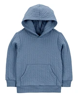 Toddler Hooded Doubleknit Pullover - Blue