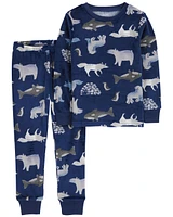 Toddler 2-Piece Arctic Animals Fleece Pyjamas