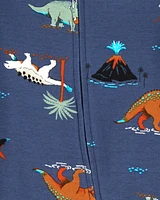 Dinosaurs 2-Way Zip Cotton Sleeper Pyjamas