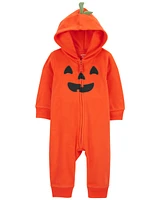 Baby Halloween Jack-O-Lantern Hooded Jumpsuit