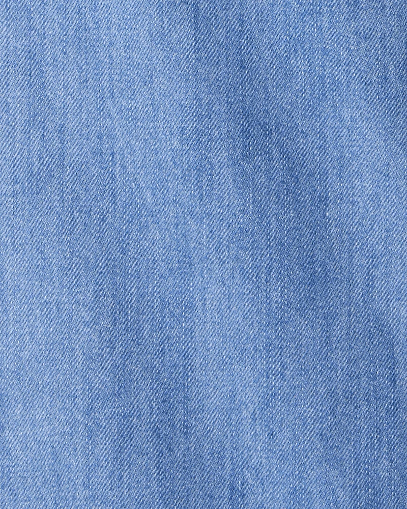 Kid Organic Cotton Chambray Cargo Pants