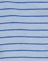 Baby 2-Piece Striped Henley Outfit Set - Blue