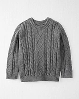 Toddler Organic Cotton Cable Knit Sweater