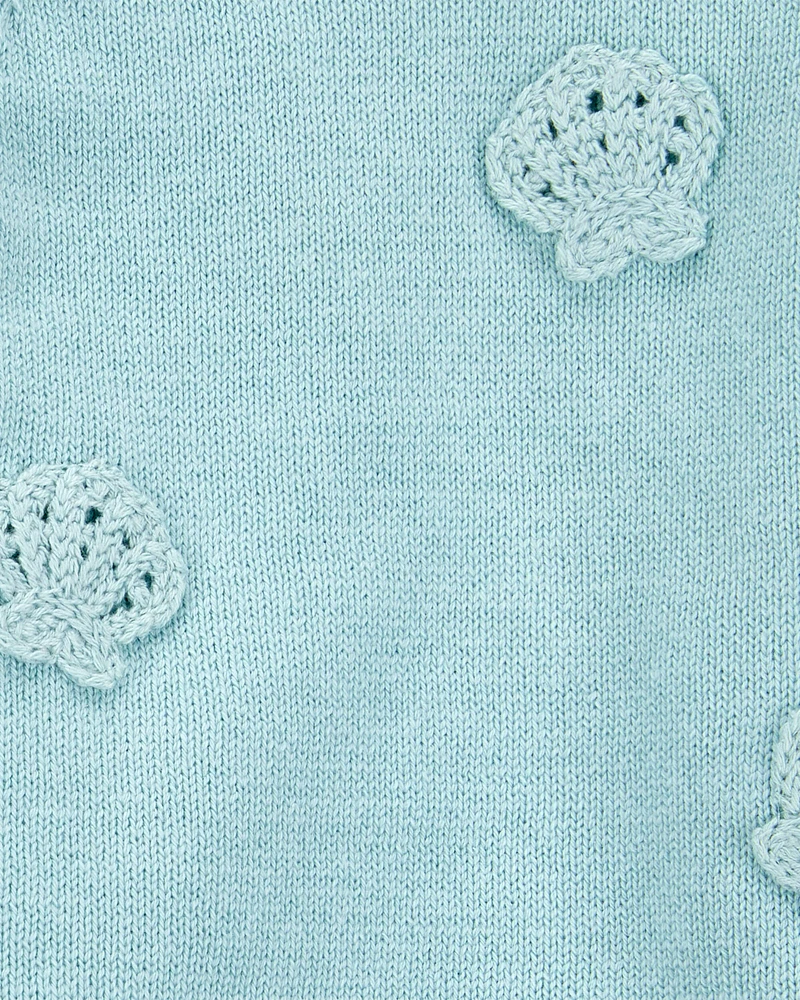 Baby 2-Piece Crochet Sweater Knit Tank & Diaper Cover Set