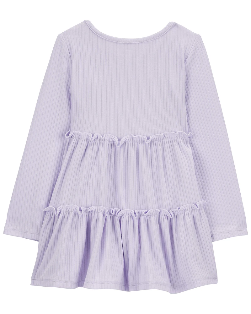 Toddler Tiered Ribbed Dress