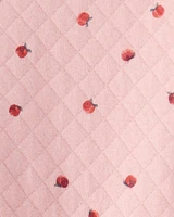 Toddler 2-Piece Apple Print Doubleknit Pant Set - Pink