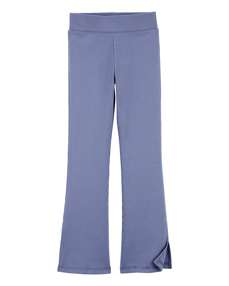 Kid 
High-Rise Ribbed Flare Pants