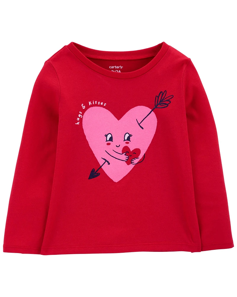 Toddler Valentine's Day Heart Graphic Tee