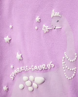Toddler Dinosaur Print Snug Fit Cotton 4-Piece Pyjamas