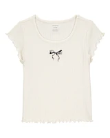 Kid Bow Pointelle Baby Tee