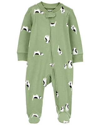 Dog 2-Way Zip Cotton Sleep & Play Pajamas