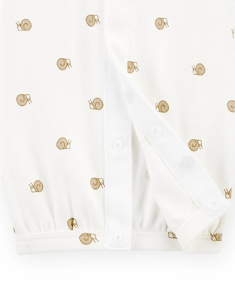 Baby Preemie Snail Cotton Sleeper Gown