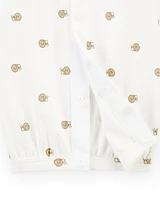Baby Preemie Snail Cotton Sleeper Gown