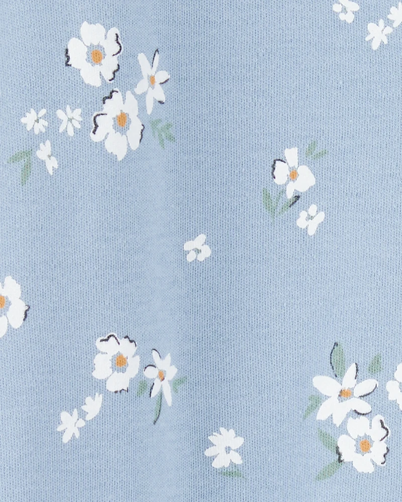 Baby Girl Floral 2-Way Zip Cotton Sleeper pyjamas