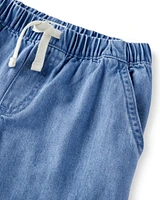 Kid Organic Cotton Chambray Cargo Pants