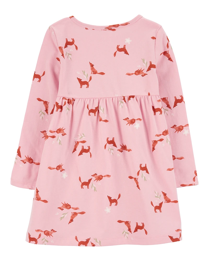 Toddler Fox Jersey Dress