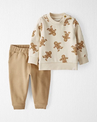 Baby 2-Piece Gingerbread Man Set Made with Organic Cotton