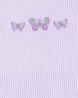 Kid 2-Piece Butterfly Loose Fit Pyjamas - Purple
