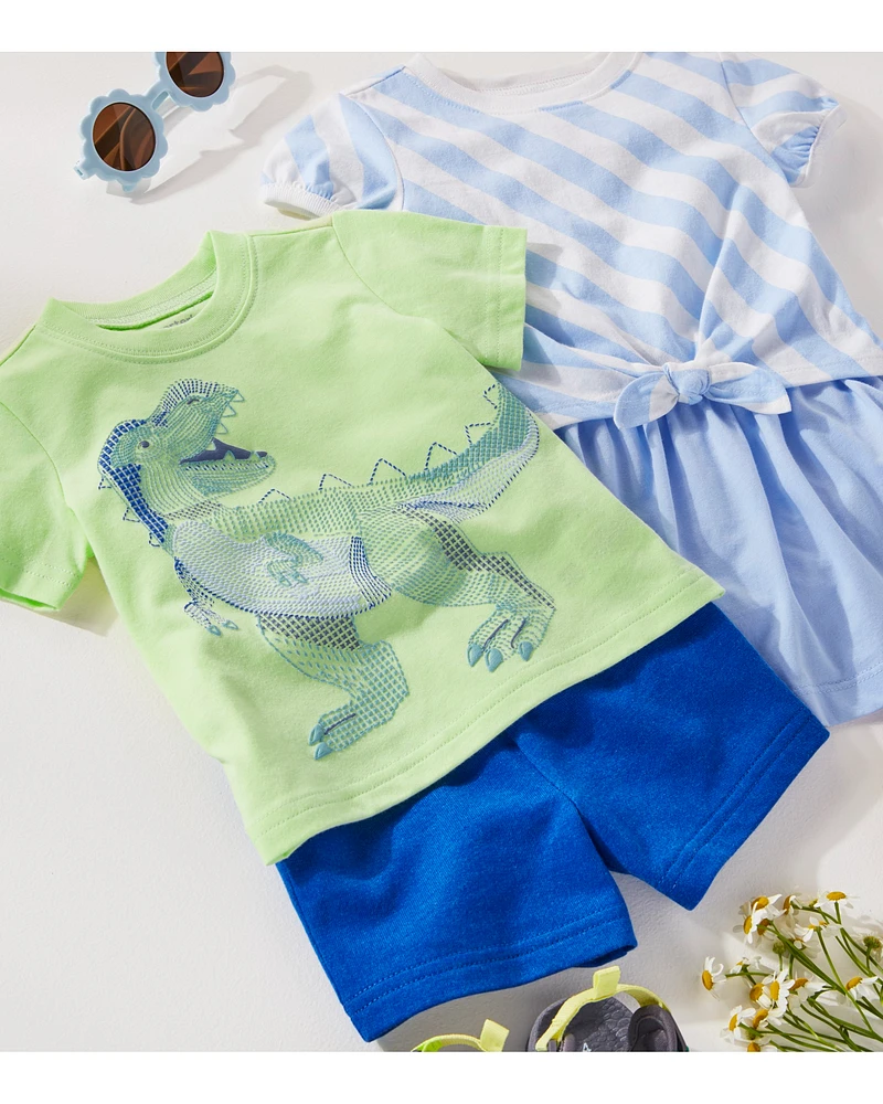 Baby 2-Piece Dinosaur Tee & Short Set