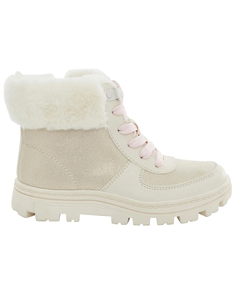 Kid Faux Fur Hiking Boots