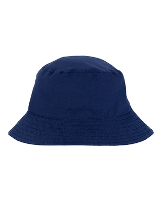 Toddler Reversible Solid Swim Bucket Hat - Blue