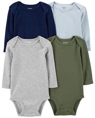 Baby 4-Pack Long-Sleeve Bodysuits