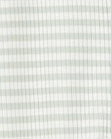 Baby Striped 2-Way Zip Ribbed Sleeper pyjamas