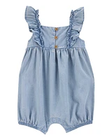 Baby Chambray Flutter Romper