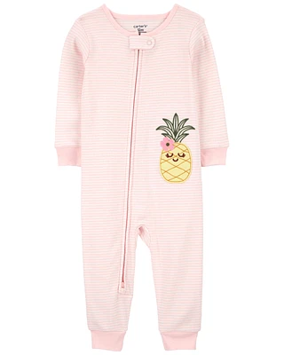 1-Piece Pineapple 100% Snug Fit Cotton Footless Pyjamas