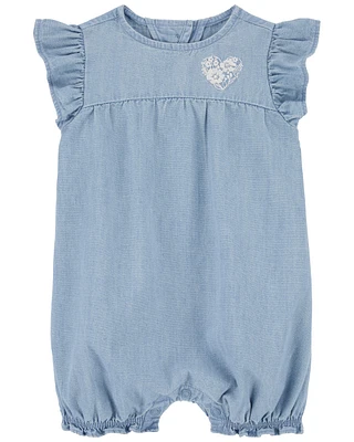 Baby Chambray Flutter Romper