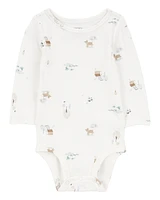 Baby 2-Piece Woodland Creatures Bodysuit & Velboa Jumper Set