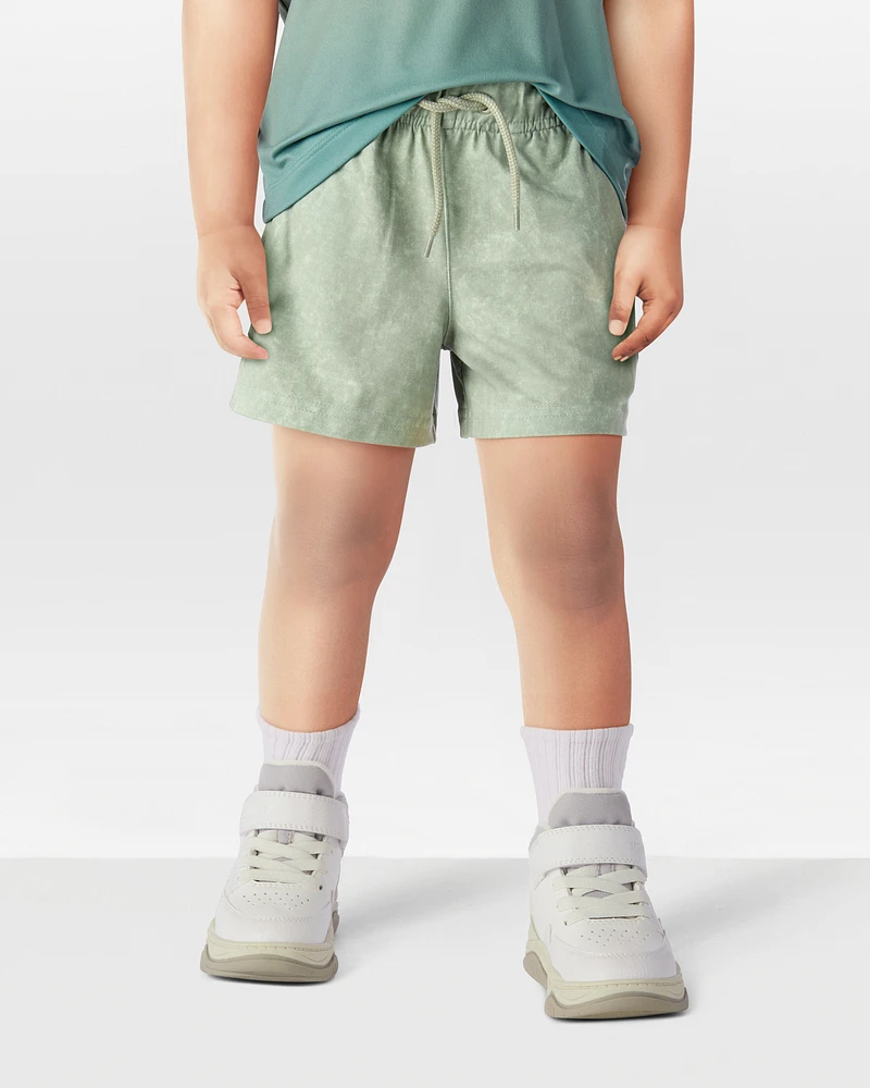 Toddler Solid Pull-On Knit Shorts - Green
