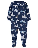 Toddler 1-Piece Arctic Animal Fleece Footie Pyjamas